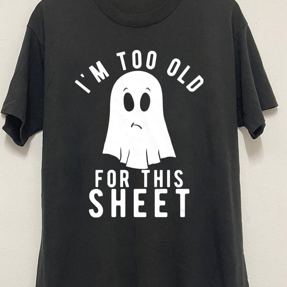 Spooky Halloween Black Pumpkin Ghost Scary Season Graphic T-Shirt